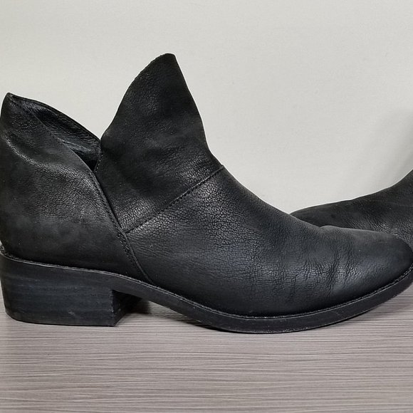 Eileen Fisher 'Leaf' Bootie, Black Leather, Womens Size 7.5 M - Picture 7 of 10